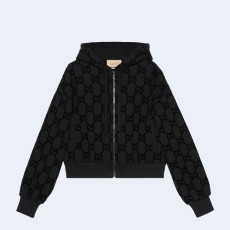 구찌 브러시드 코튼 후디드 스웨트셔츠