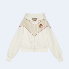 구찌 코튼 저지 패치 디테일 집업