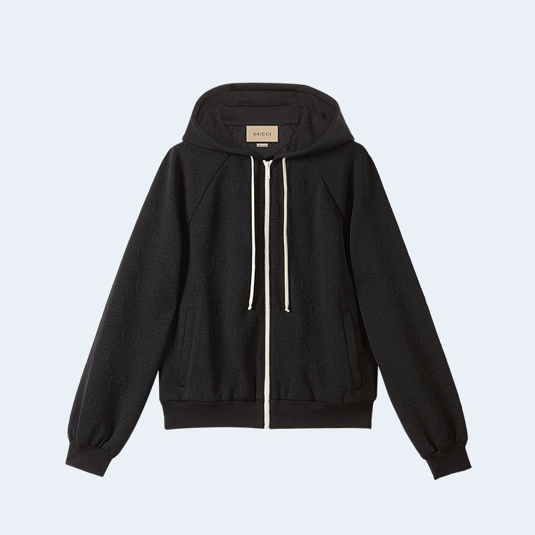 구찌 블랙 GG 자카드 저지 재킷