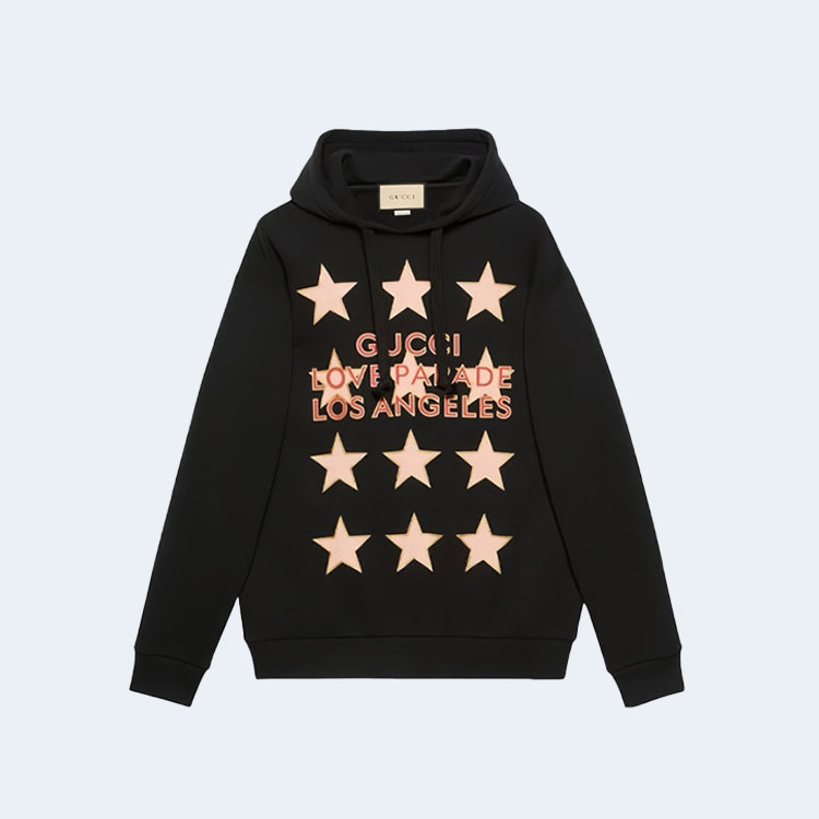 구찌 후드 로스앤젤레스 스웨트셔츠 블랙