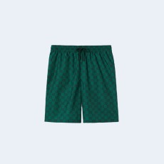 구찌 GG 프린트 나일론 스윔 쇼츠 그린
