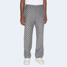 구찌 GG 플란넬 팬츠 그레이