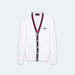 구찌 로고 엠브로이더드 가디건