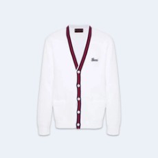 구찌 로고 엠브로이더드 가디건