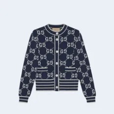 구찌 GG 코튼 자카드 가디건