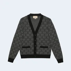 구찌 GG 울 자카드 가디건