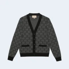 구찌 GG 울 자카드 가디건