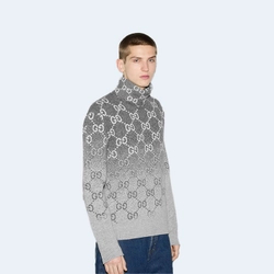 구찌 GG 그라데이션 울 자카드 스웨터 그레이