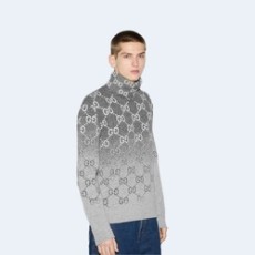 구찌 GG 그라데이션 울 자카드 스웨터 그레이