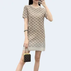 구찌 자수 울 GG 자카드 원피스