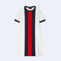 구찌 아이보리 화이트 숏 슬리브드 원피스