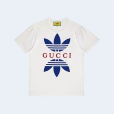 구찌 x 아디다스 코튼 저지 티셔츠 화이트