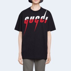 구찌 블레이드 화이트 레드 티셔츠