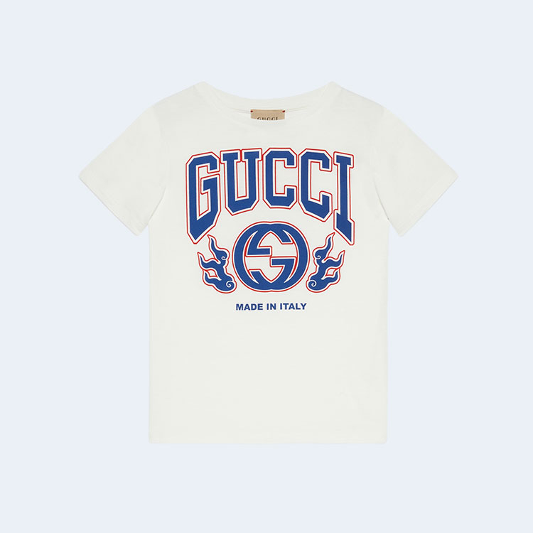 구찌 인터로킹 G 코튼 티셔츠 화이트