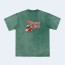구찌 로고 프린트 체리 워시드 티셔츠 그린