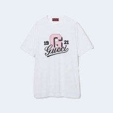 구찌 프린트 코튼 티셔츠