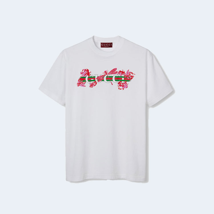 구찌 코튼 반팔 티셔츠