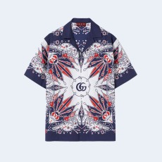 구찌 GG 반다나 프린트 코튼 셔츠