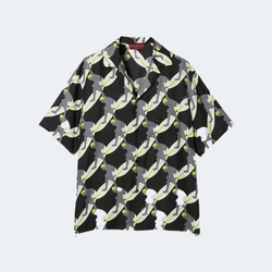 구찌 프린트 실크 볼링 반팔 셔츠