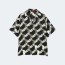 구찌 프린트 실크 볼링 반팔 셔츠