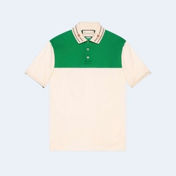 구찌 코튼 엠브로이더리 칼라 폴로 셔츠