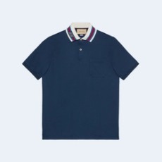 구찌 코튼 피케 스퀘어 GG 폴로 티셔츠