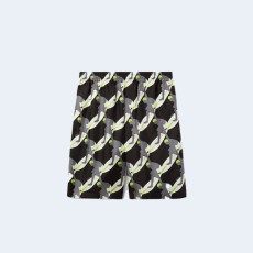 구찌 프린트 실크 트윌 쇼츠