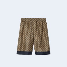 구찌 프린트 트윌 실크 쇼츠