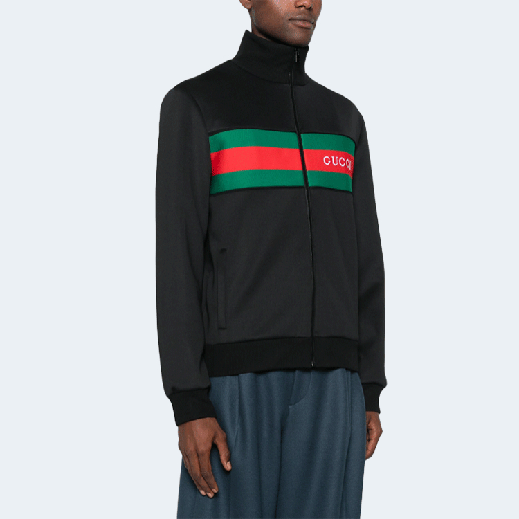 구찌 로고 밴드 집업 재킷