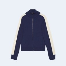 구찌 코튼 니트 집업 봄버 자켓