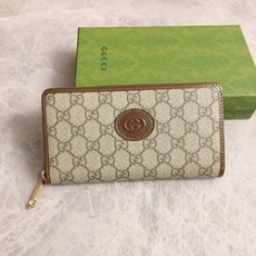 구찌 인터로킹 G 지퍼 어라운드  장지갑 673003