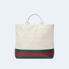 구찌 엠보스 디테일 캔버스 토트백