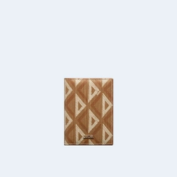 디올 2단 카드 홀더 브라운