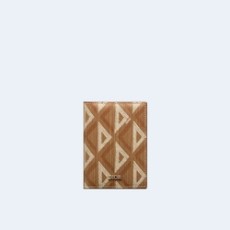 디올 2단 카드 홀더 브라운