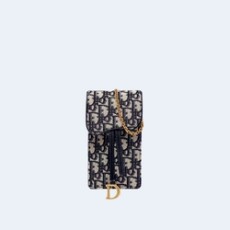 디올 새들 버티컬 파우치 베이지