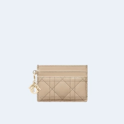 디올 레이디 5-슬롯 카드 지갑 베이지