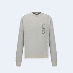 디올 인터레이스 자수 크루넥