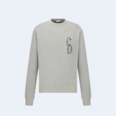 디올 인터레이스 자수 크루넥