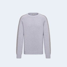 디올 오블리크 인서트 스웨터 그레이