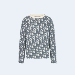 디올 오블리크 울 코튼 자카드 스웨터