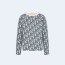 디올 오블리크 울 코튼 자카드 스웨터