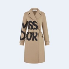 디올 블랙 Miss Dior Graffiti 모티브 트렌치코트