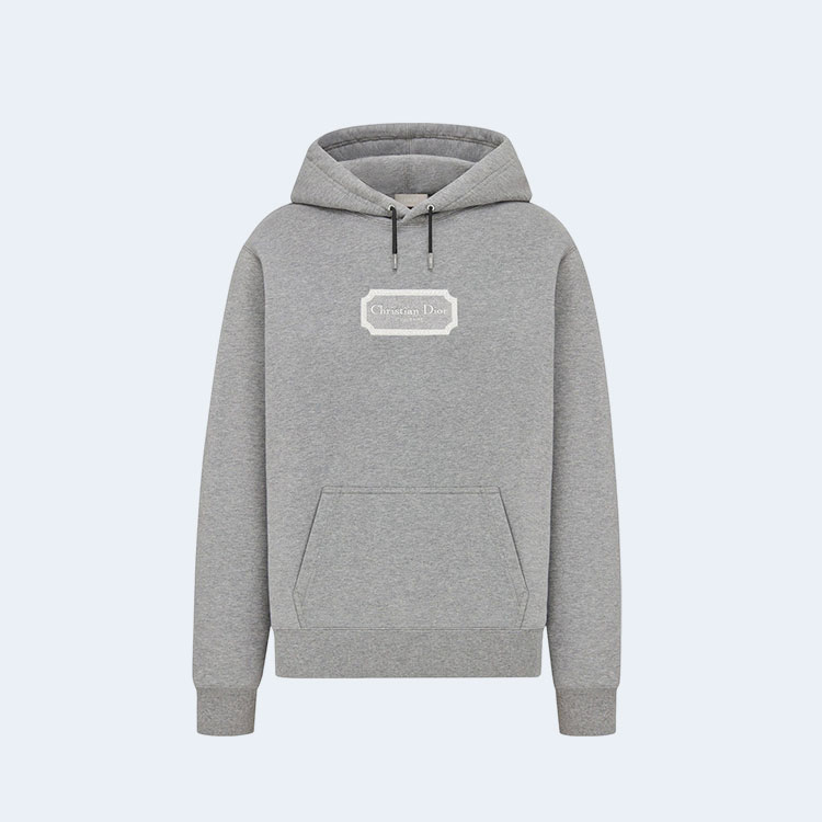 디올 릴렉스드 핏 후드 그레이