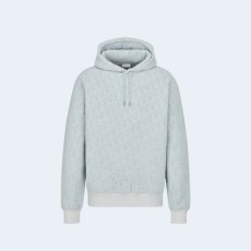 디올 오블리크 캐주얼 핏 후드 라이트 블루