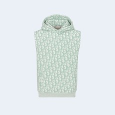 디올 오블리크 민소매 후드 스웨트셔츠 그린