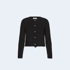 디올 블랙 알파카 울 니트 가디건