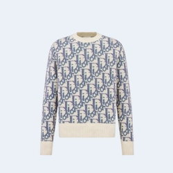 디올 오블리크 울 자카드 스웨터