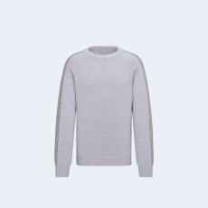 디올 오블리크 인서트 스웨터 그레이