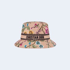 디올 D-BOBBY 페티 플로럴 베이지 스몰 버킷 햇