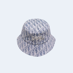 디올 풀 자카드 스카이 버킷 햇